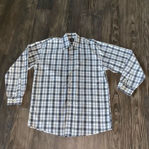 Blue & White Jos A Bank Button Down